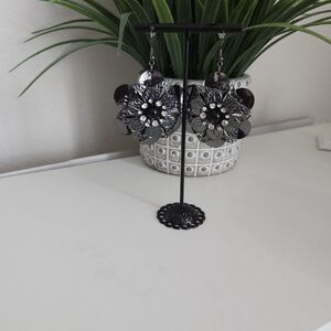 Paparazzi Midnight Garden Floral Earrings